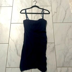 BCBGMaxAzria Navy Spaghetti Strap Bodycon Dress